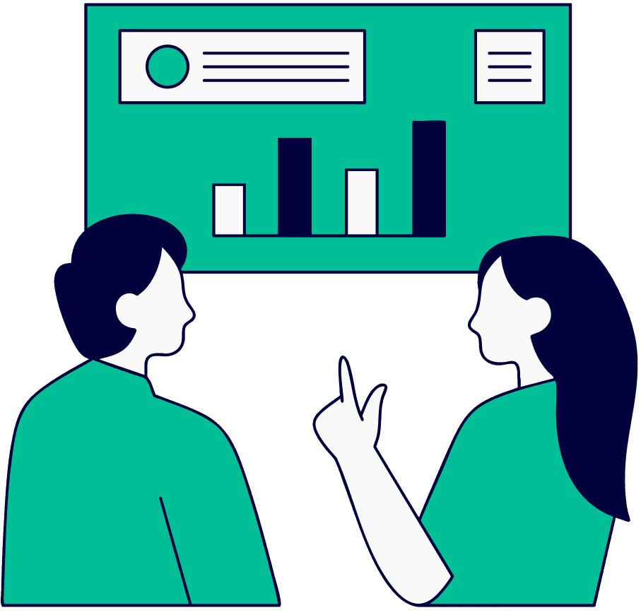 Team analyzing financial data